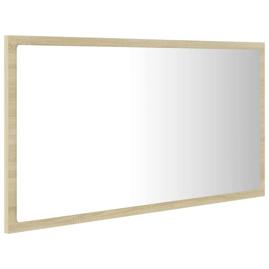 Miroir LED de salle de bain Chêne sonoma 80x8,5x37 cm Acrylique - 6