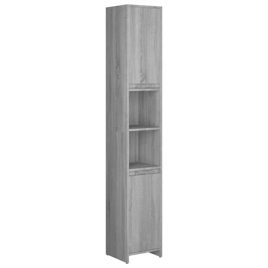 Armoire de bain Sonoma gris 30x30x183,5 cm Bois d'ingénierie - 2