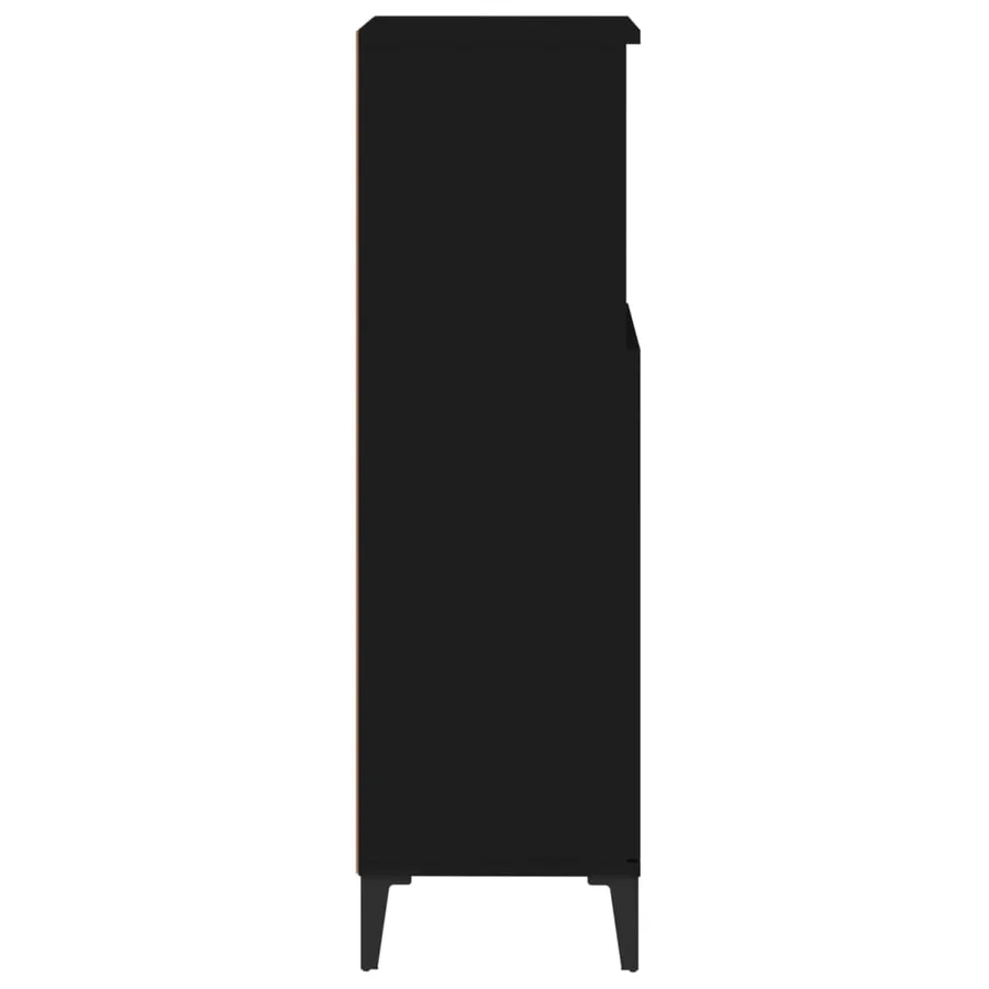 Armoire de salle de bain noir 30x30x100 cm bois d'ingénierie - 11