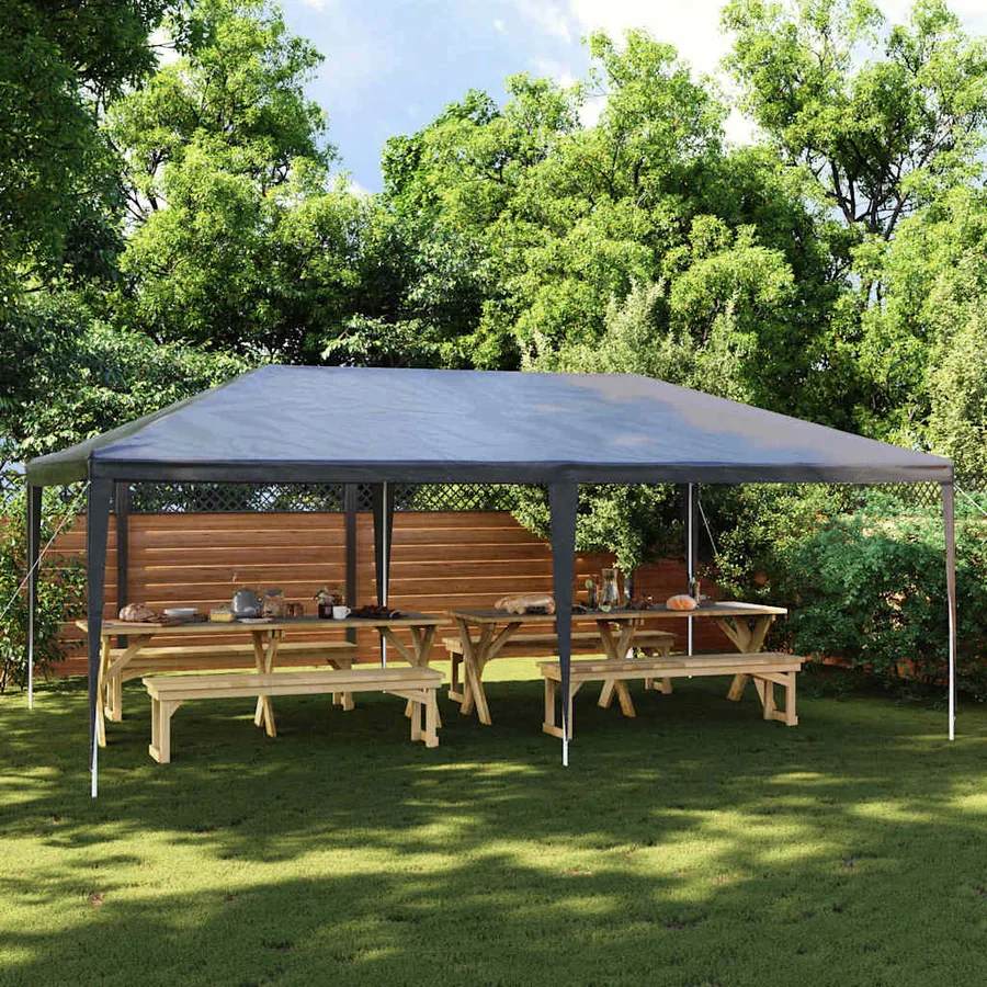 Tente de réception professionnelle 4x6 m Anthracite 90 g/m²