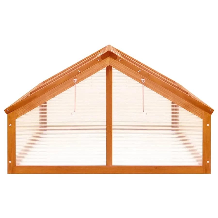 Serre Marron 114x80x50 cm Bois de sapin - 4