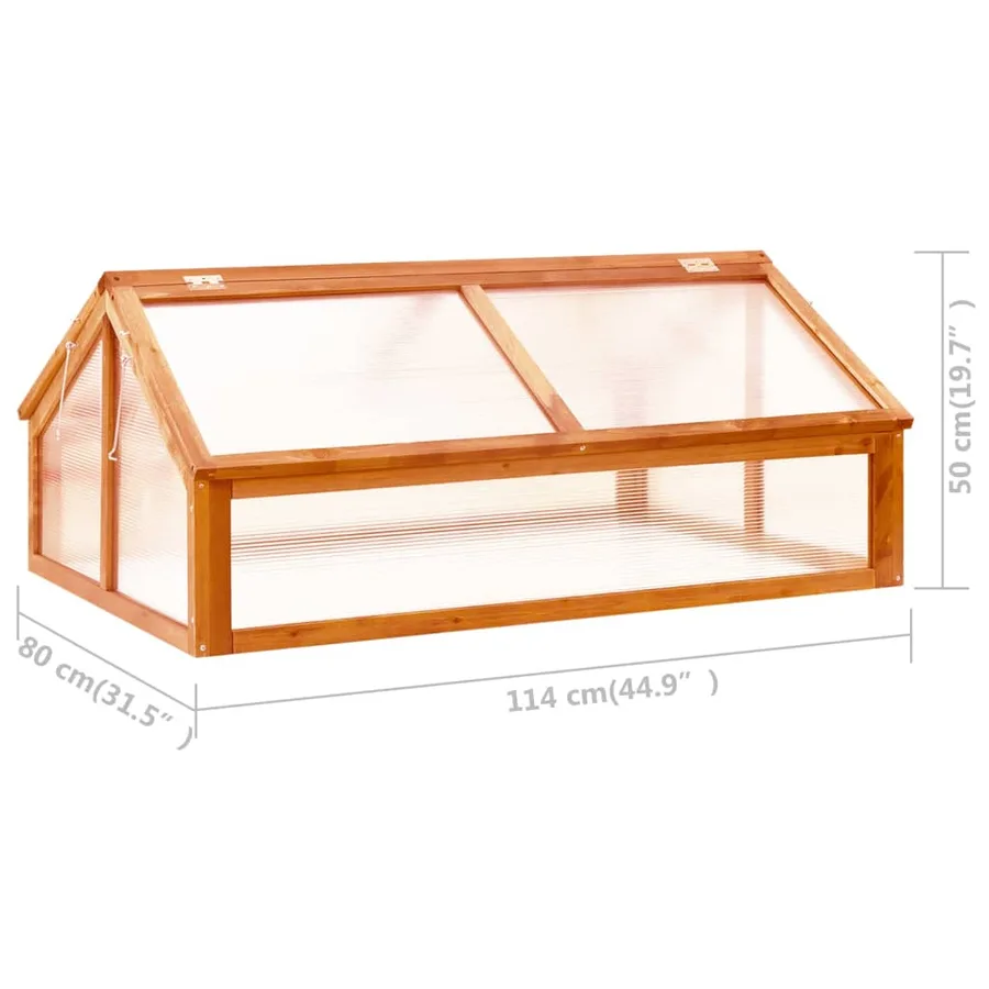 Serre Marron 114x80x50 cm Bois de sapin - 7