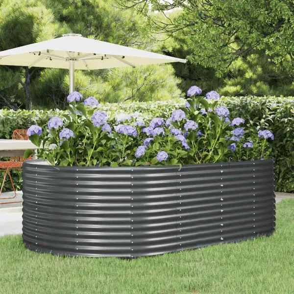 Jardinière surélevée Anthracite 212 x 140 x 68 cm Acier galvanisé
