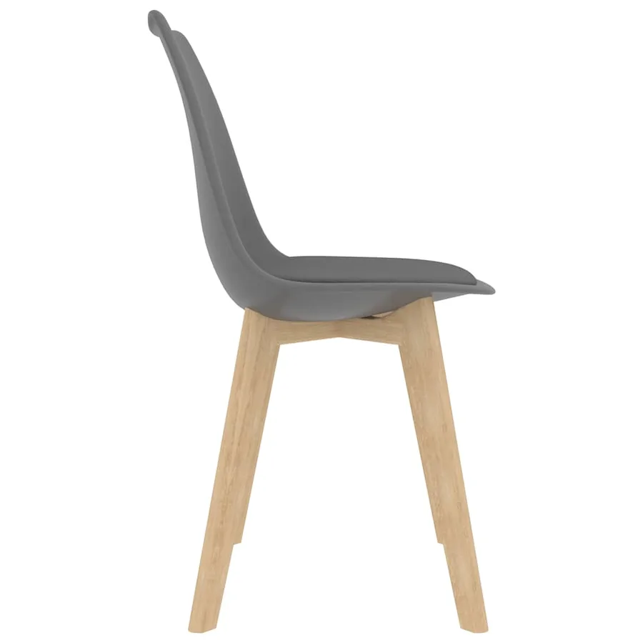 Chaises à manger lot de 4 Gris Plastique - 4