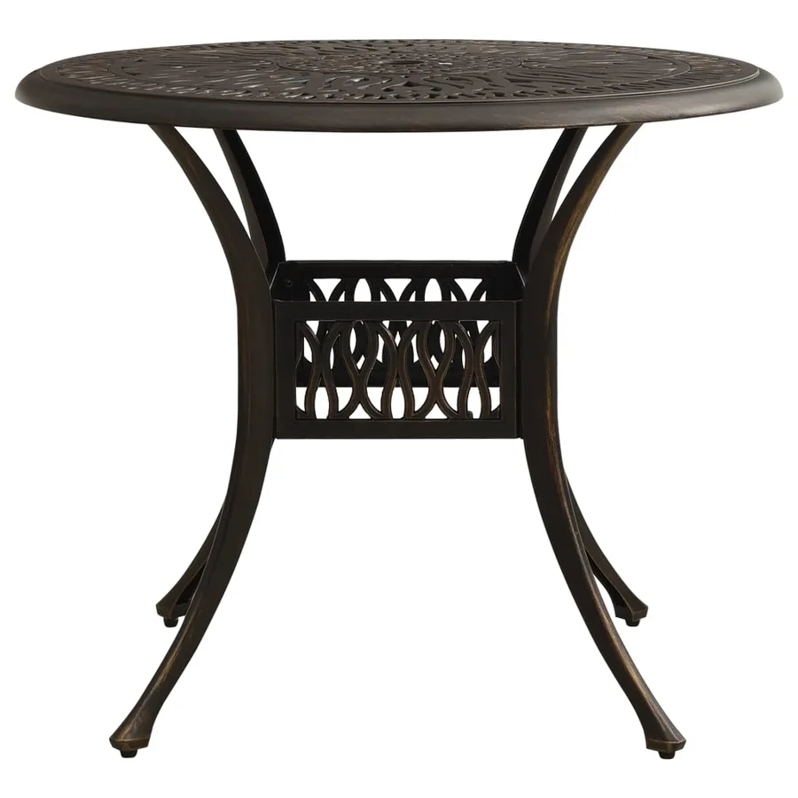 Table de jardin Bronze 90x90x74 cm Aluminium coulé - 2