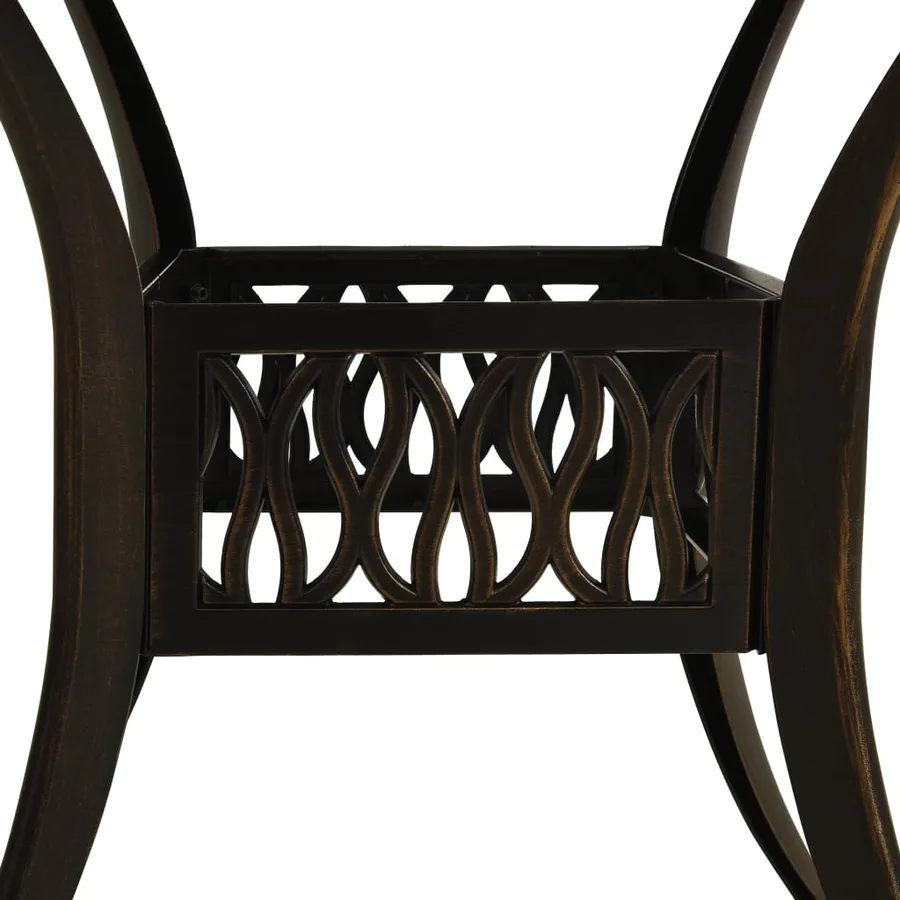 Table de jardin Bronze 90x90x74 cm Aluminium coulé - 4