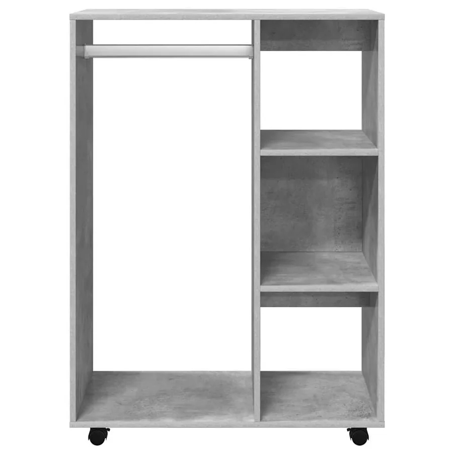 Garde-robe Gris béton 80x40x110 cm Bois d’ingénierie - 3
