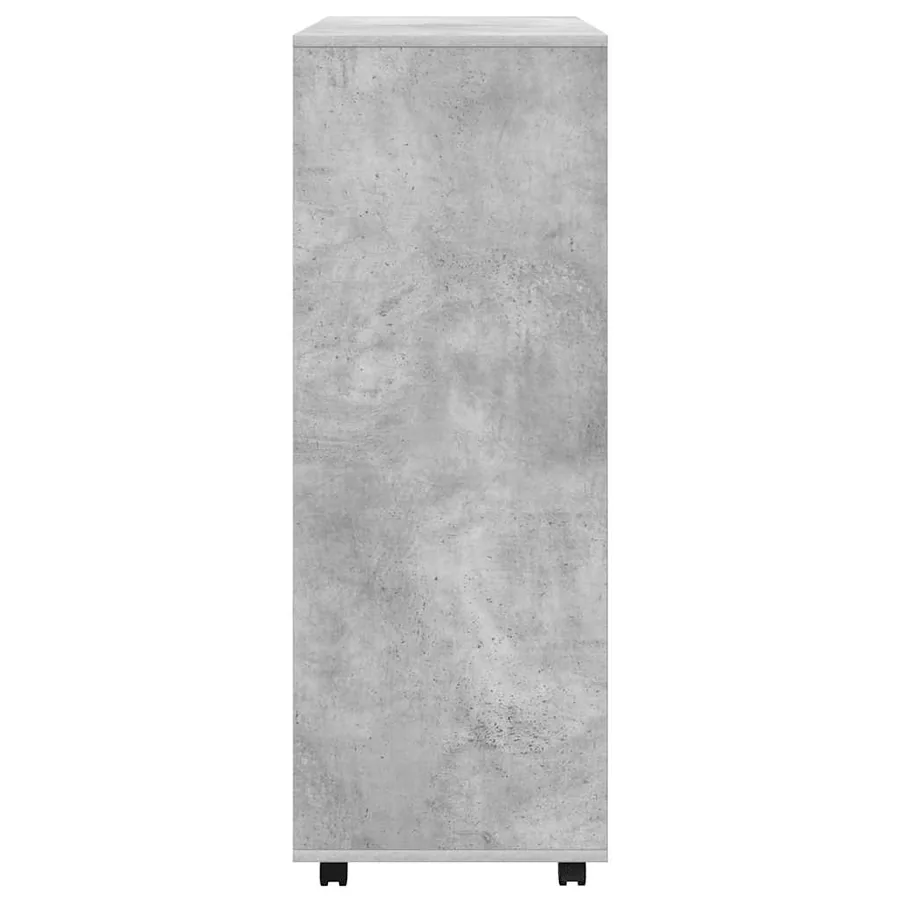 Garde-robe Gris béton 80x40x110 cm Bois d’ingénierie - 4