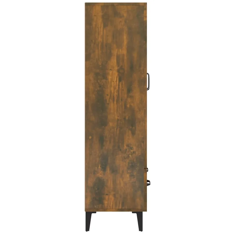 Buffet haut Chêne fumé 70x31x115 cm Bois d'ingénierie - 7