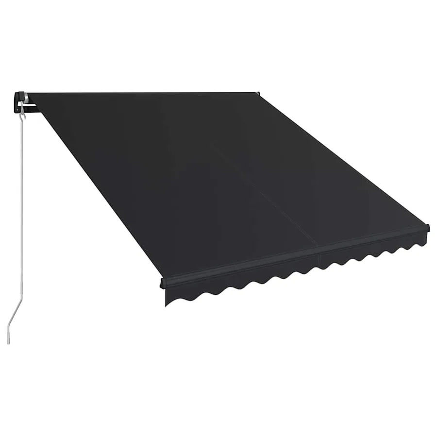 Auvent manuel rétractable avec LED 350x250 cm Anthracite - 3