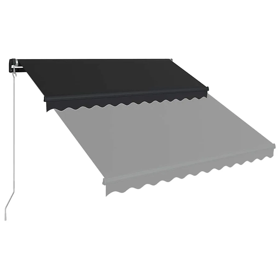 Auvent manuel rétractable avec LED 350x250 cm Anthracite - 4