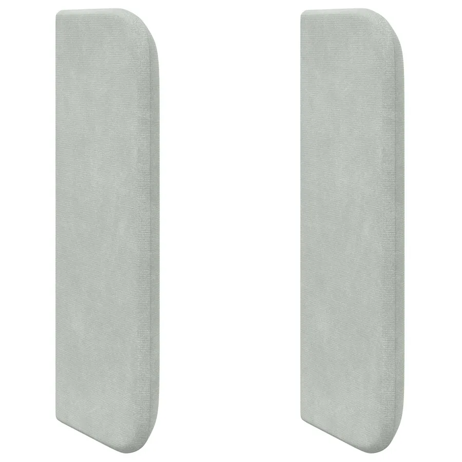 Oreille de tête de lit Gris clair 40,5 x 40,5 x 4 cm Velours - 2