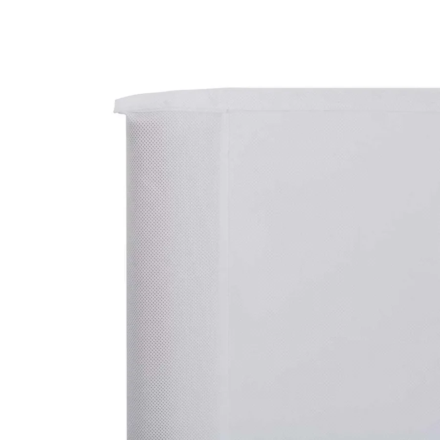 Paravent 3 panneaux Tissu 400 x 120 cm Blanc - 4