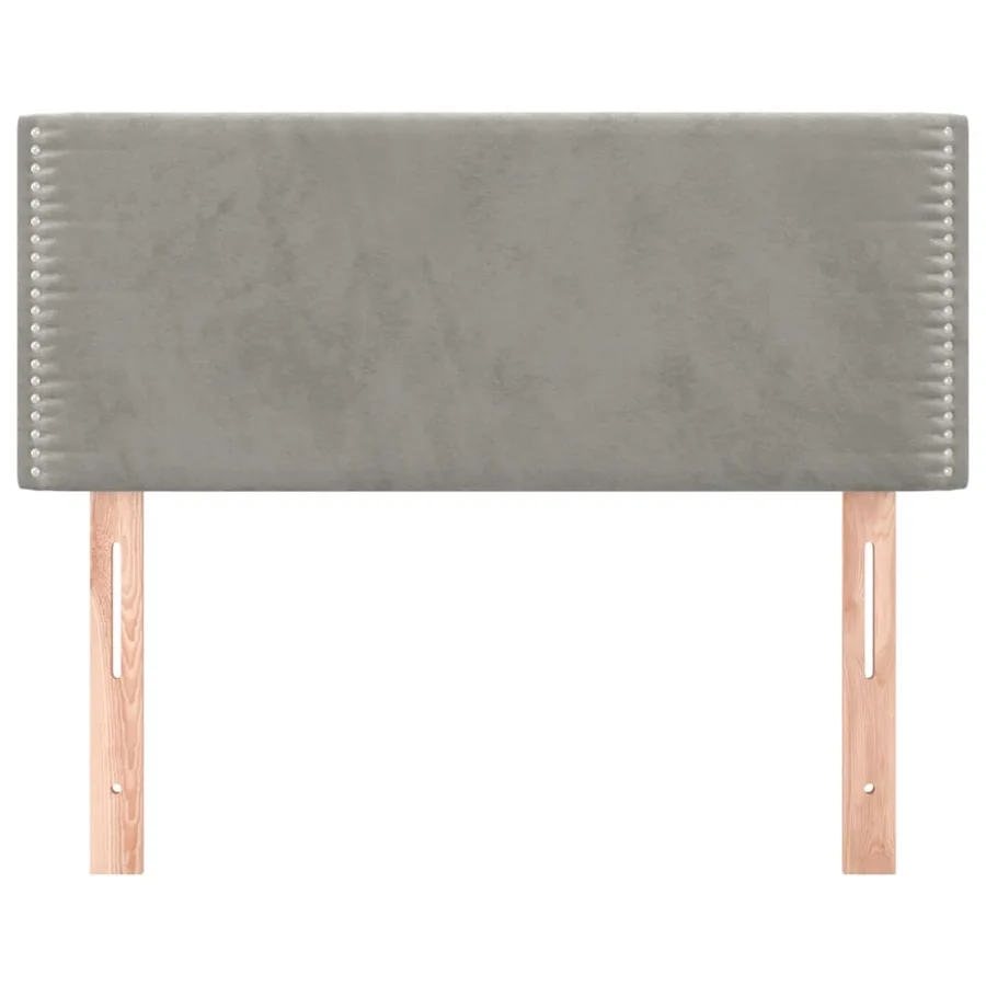 Tête de lit Gris clair 100x5x78/88 cm Velours - 3