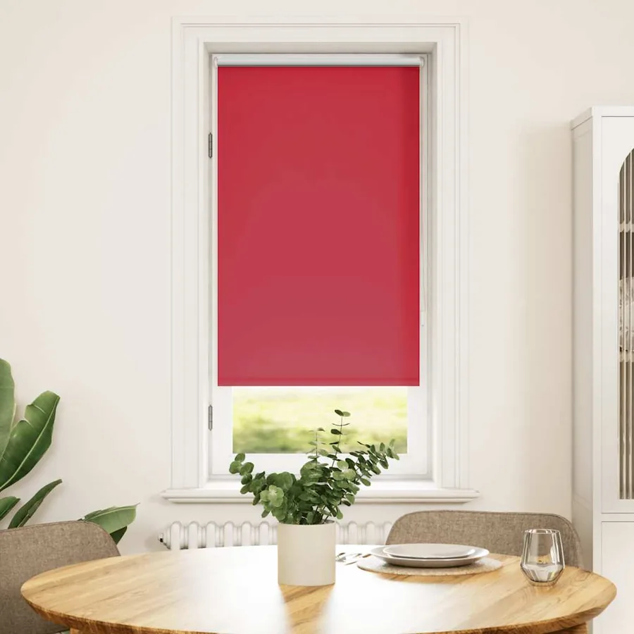 Store enrouleur occultant 64,4 x 120 cm, largeur du tissu 60 cm, rouge
