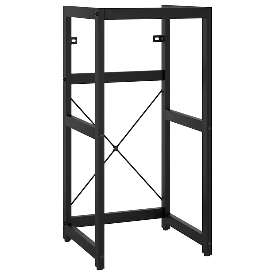 Cadre de lavabo de salle de bain Noir 40x38x83 cm Fer - 2