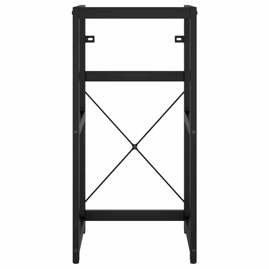 Cadre de lavabo de salle de bain Noir 40x38x83 cm Fer - 4