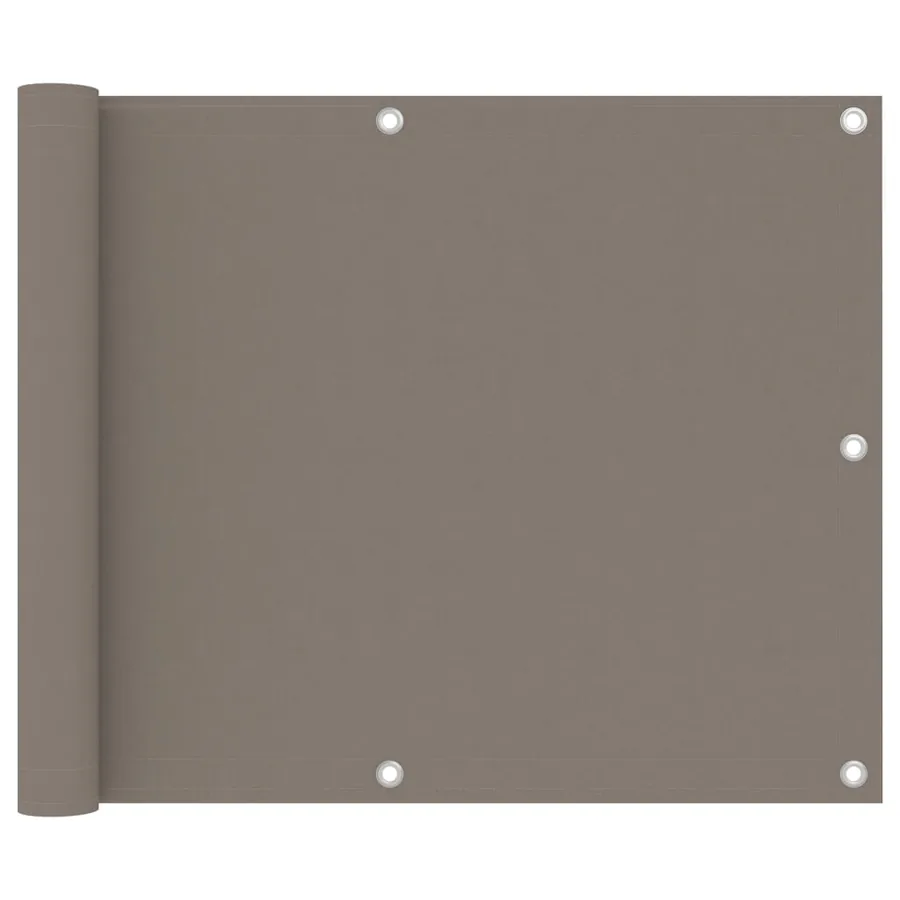 Écran de balcon Taupe 75x300 cm Tissu Oxford