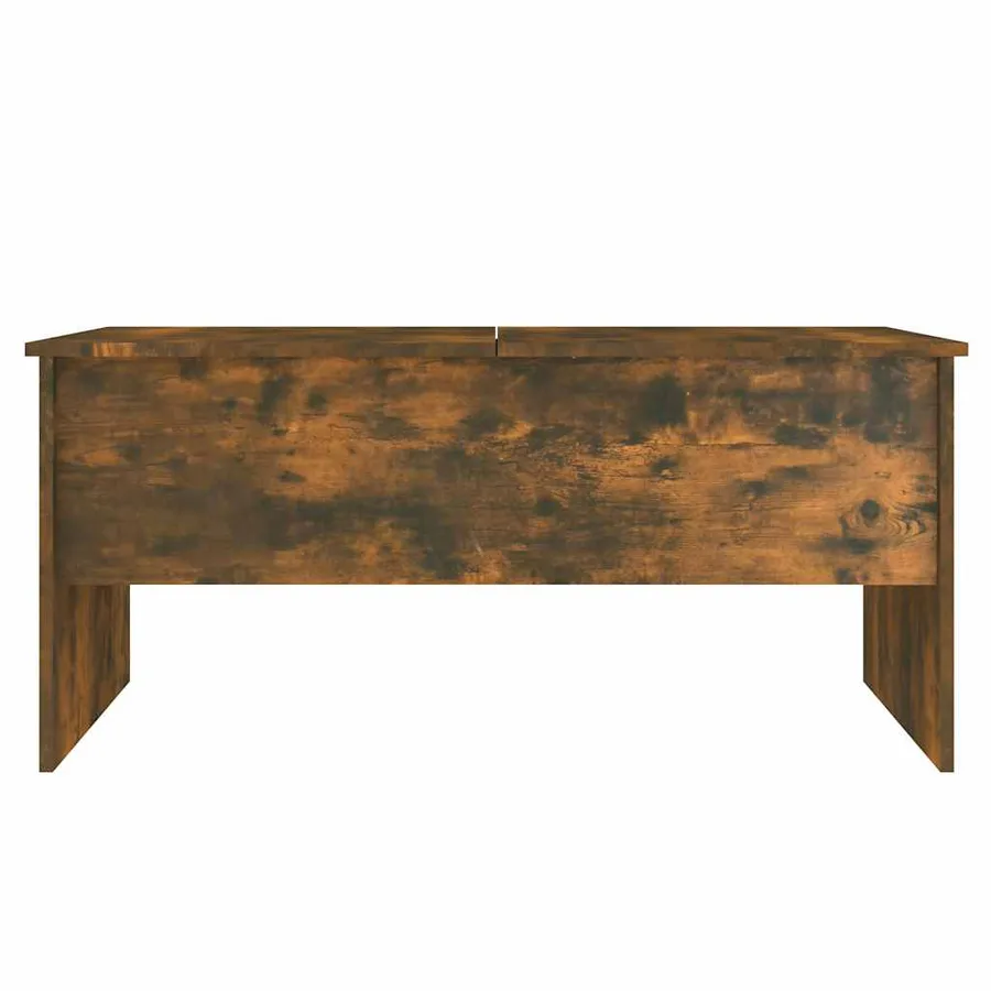 Table basse Chêne fumé 102x50,5x46,5 cm Bois d'ingénierie - 6