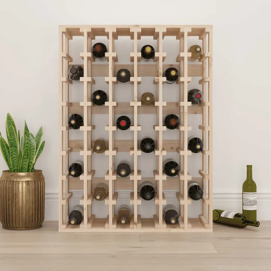 Casier à vin 70x33x94 cm Bois de pin massif - 3