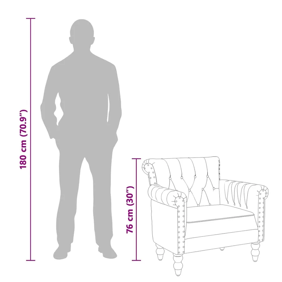 Fauteuil Marron Cuir de chèvre véritable - 11