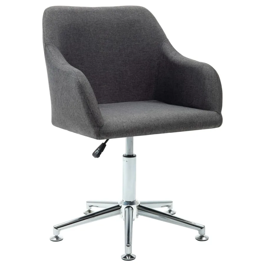 Chaises pivotantes à manger lot de 2 gris foncé tissu - 3