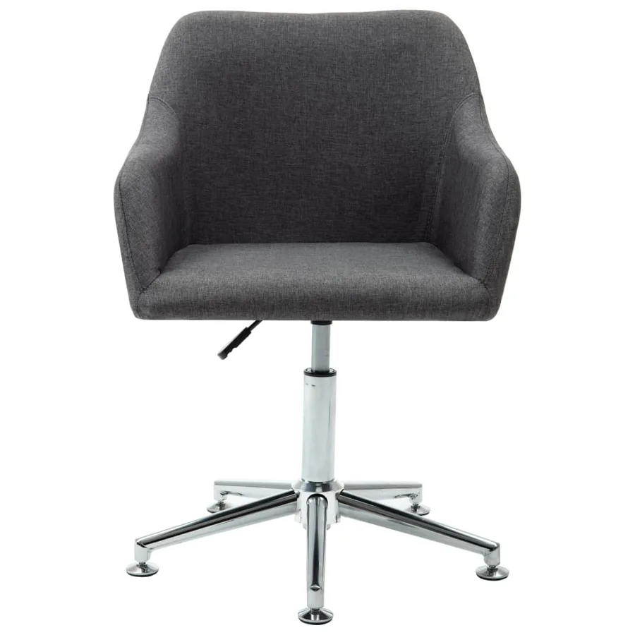 Chaises pivotantes à manger lot de 2 gris foncé tissu - 4