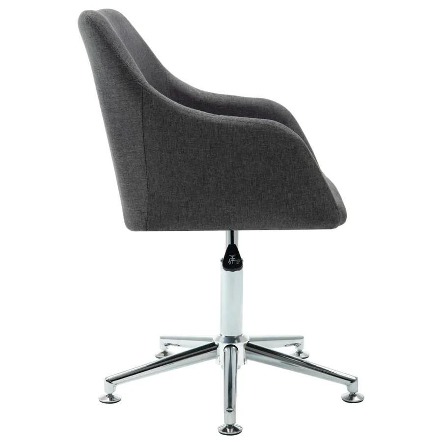 Chaises pivotantes à manger lot de 2 gris foncé tissu - 5