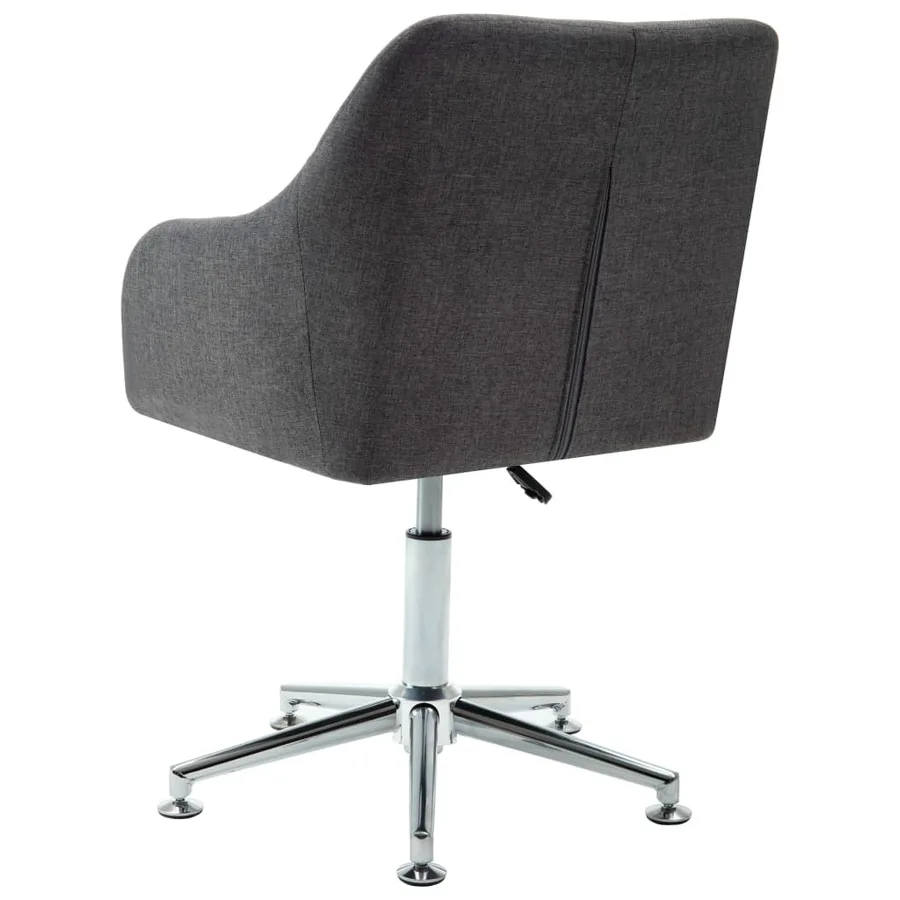 Chaises pivotantes à manger lot de 2 gris foncé tissu - 6
