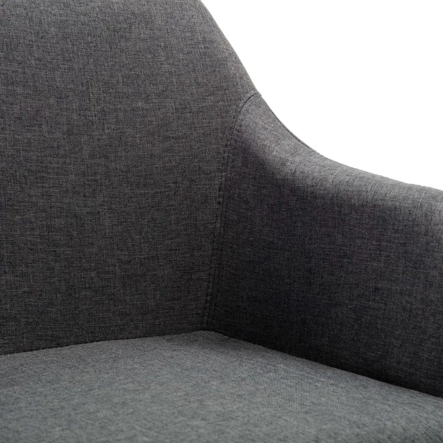 Chaises pivotantes à manger lot de 2 gris foncé tissu - 8