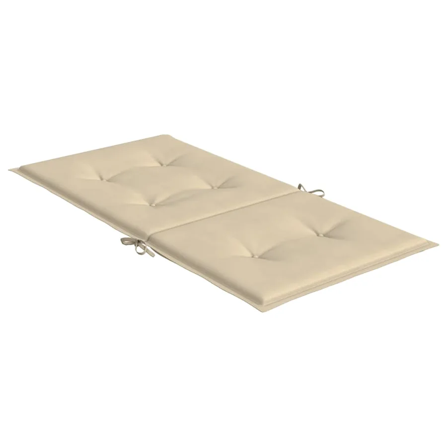 Coussins de chaise de jardin à dossier bas lot de 6 beige - 6