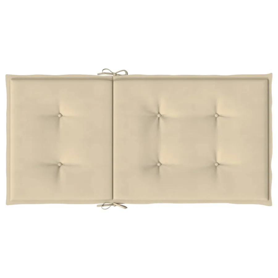 Coussins de chaise de jardin à dossier bas lot de 6 beige - 7
