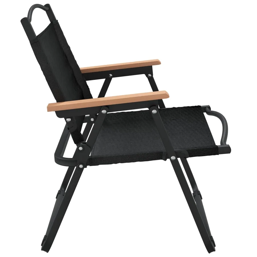 Chaises de camping lot de 2 Noir 54x43x59 cm Tissu Oxford - 5