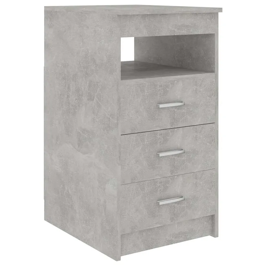 Armoire à tiroirs Gris béton 40x50x76 cm Bois d'ingénierie - 2