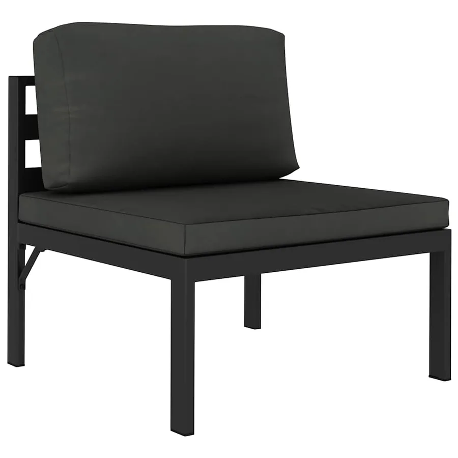 Canapé central sectionnel avec coussins Aluminium Anthracite - 2