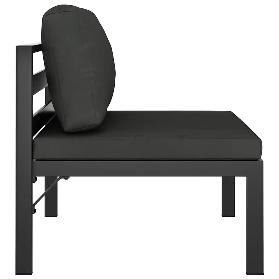 Canapé central sectionnel avec coussins Aluminium Anthracite - 4