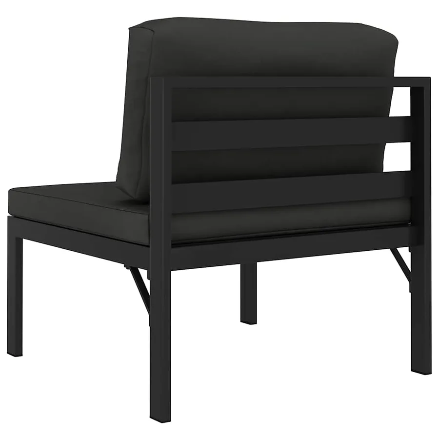 Canapé central sectionnel avec coussins Aluminium Anthracite - 5