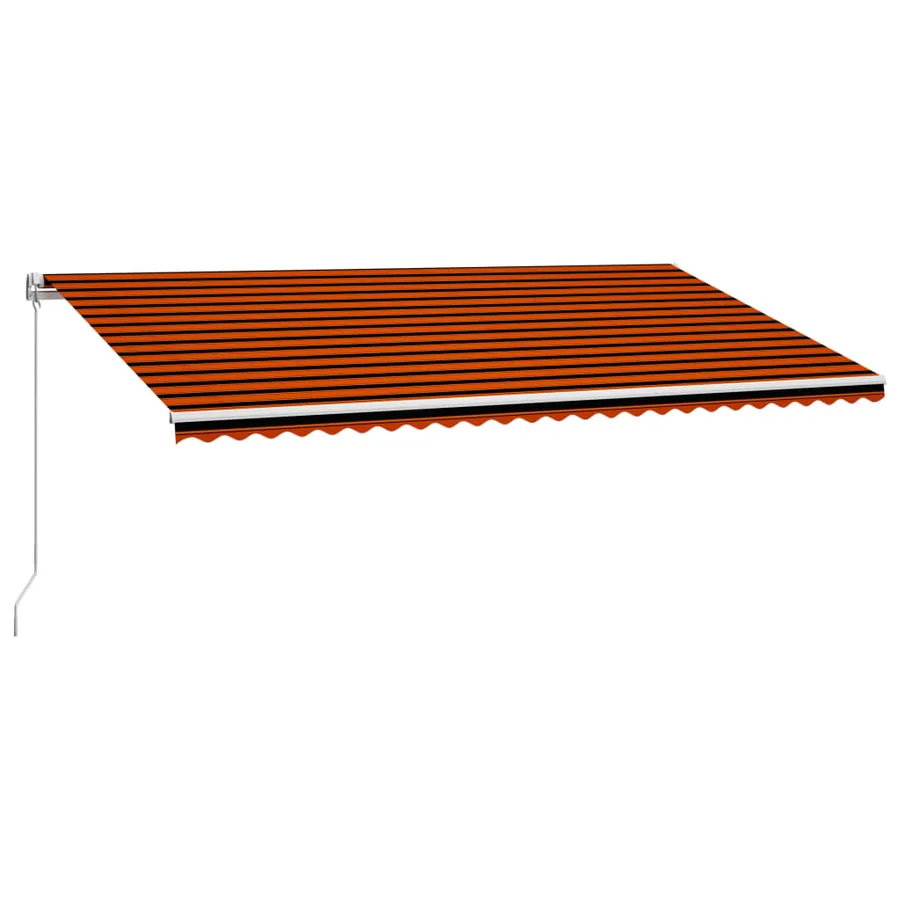 Auvent manuel rétractable 600x300 cm Orange et marron - 2