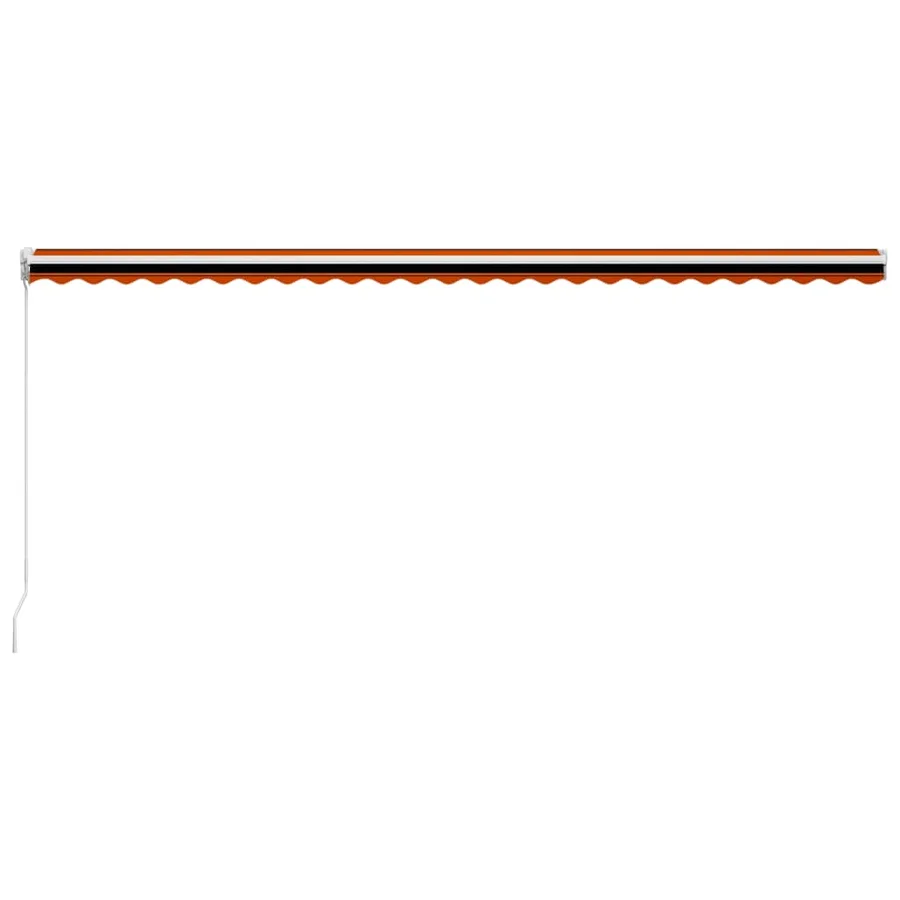 Auvent manuel rétractable 600x300 cm Orange et marron - 5