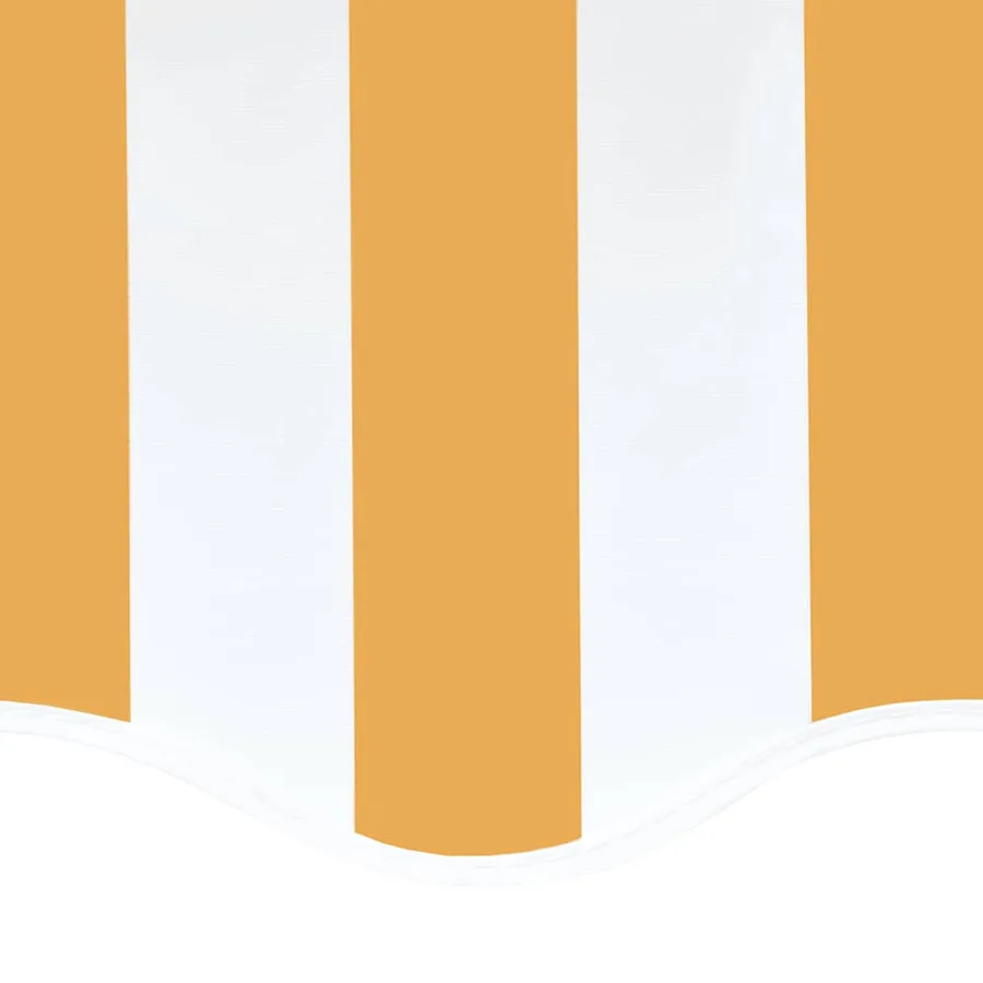 Tissu de remplacement pour auvent jaune et blanc 5x3,5 m polyester - 5