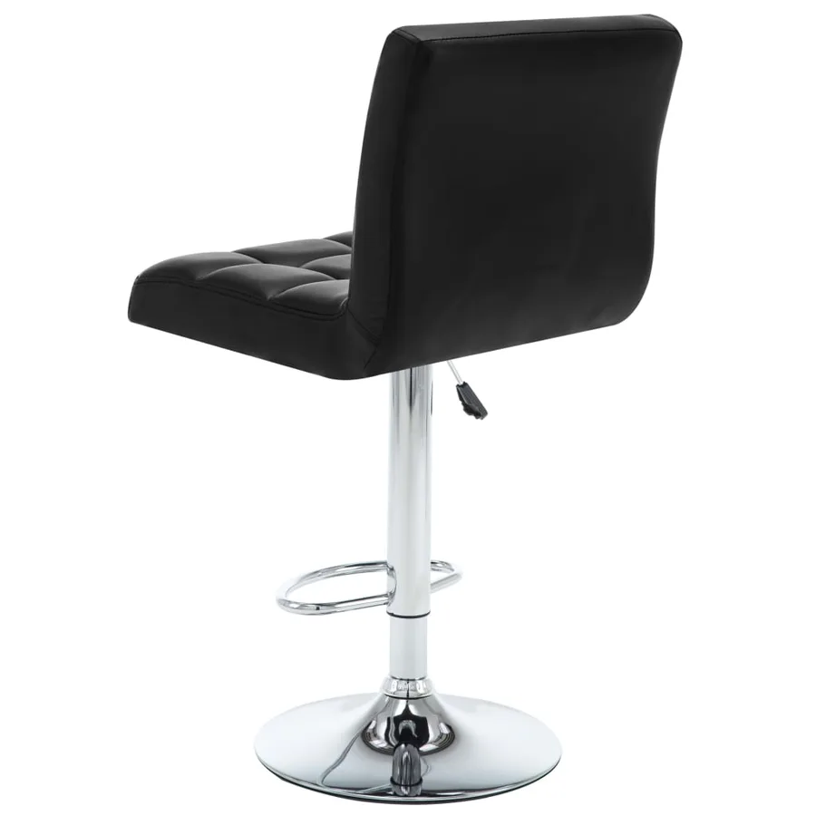 Tabourets de bar lot de 2 noir similicuir - 5