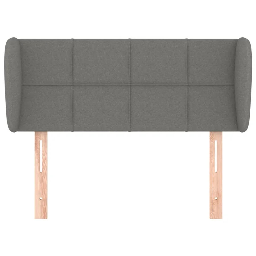 Tête de lit avec oreilles Gris foncé 93x23x78/88 cm Tissu - 3