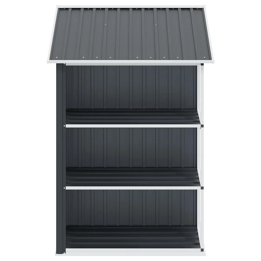Abri de jardin avec étagère Anthracite 205x130x183 cm Fer - 5