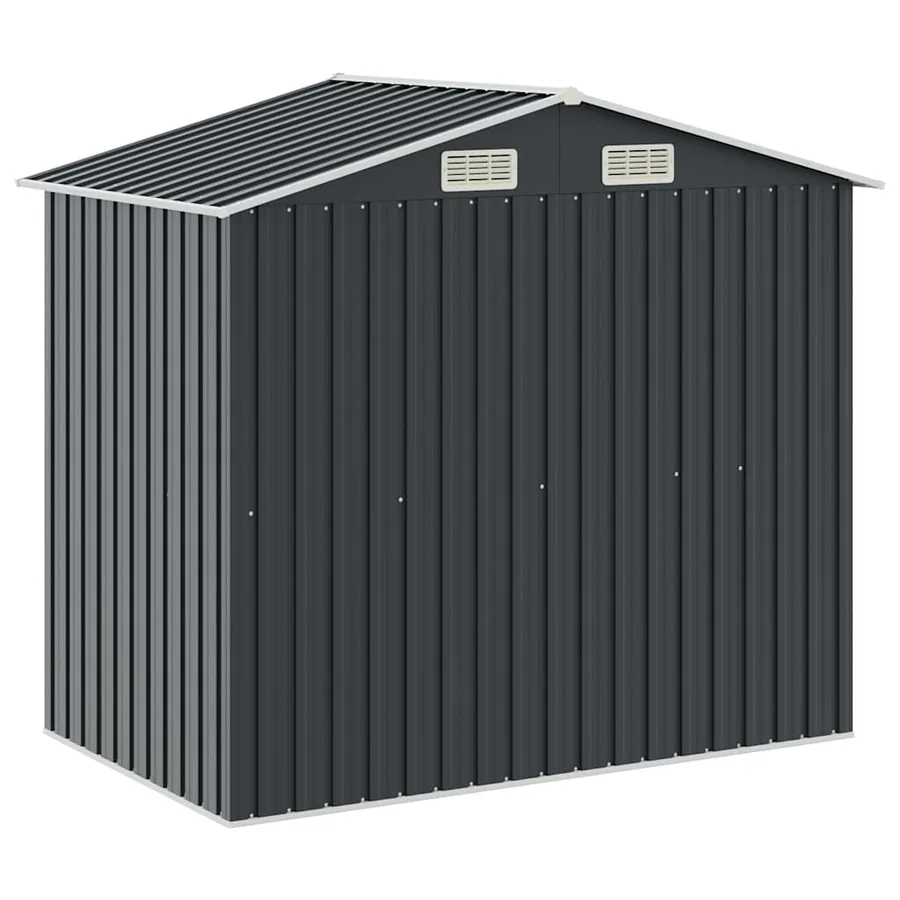 Abri de jardin avec étagère Anthracite 205x130x183 cm Fer - 6