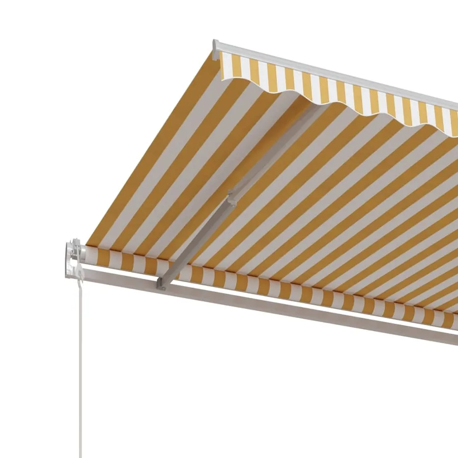 Auvent rétractable automatique 400x350 cm Jaune et blanc - 5