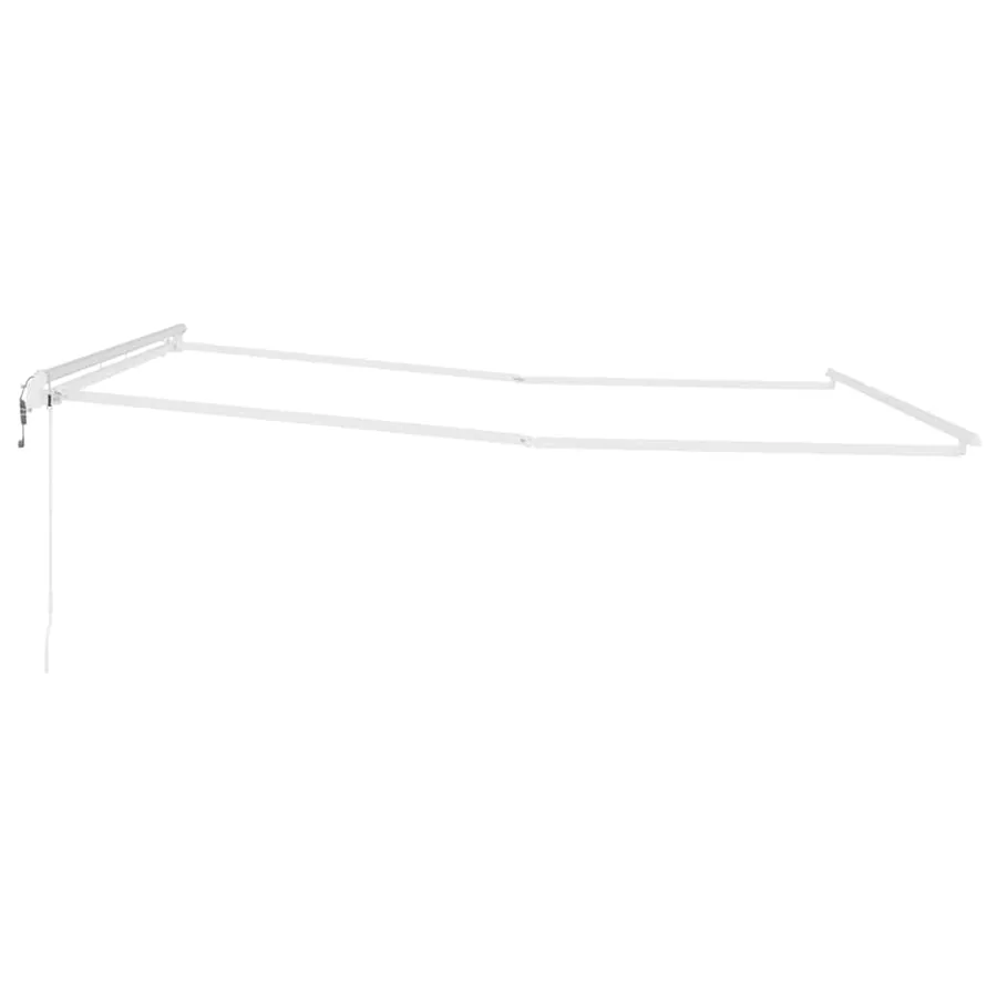 Cadre d'auvent Blanc 400 × 350 cm Aluminium - 5