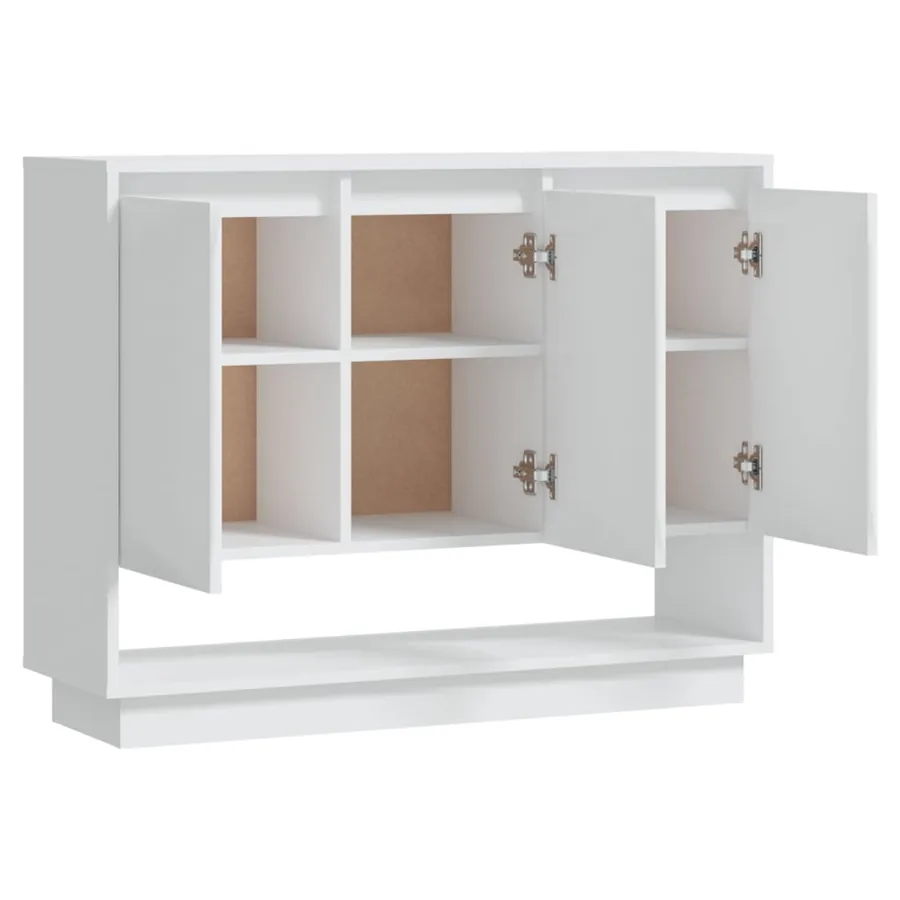 Buffet Blanc 97x31x75 cm Bois d'ingénierie - 6