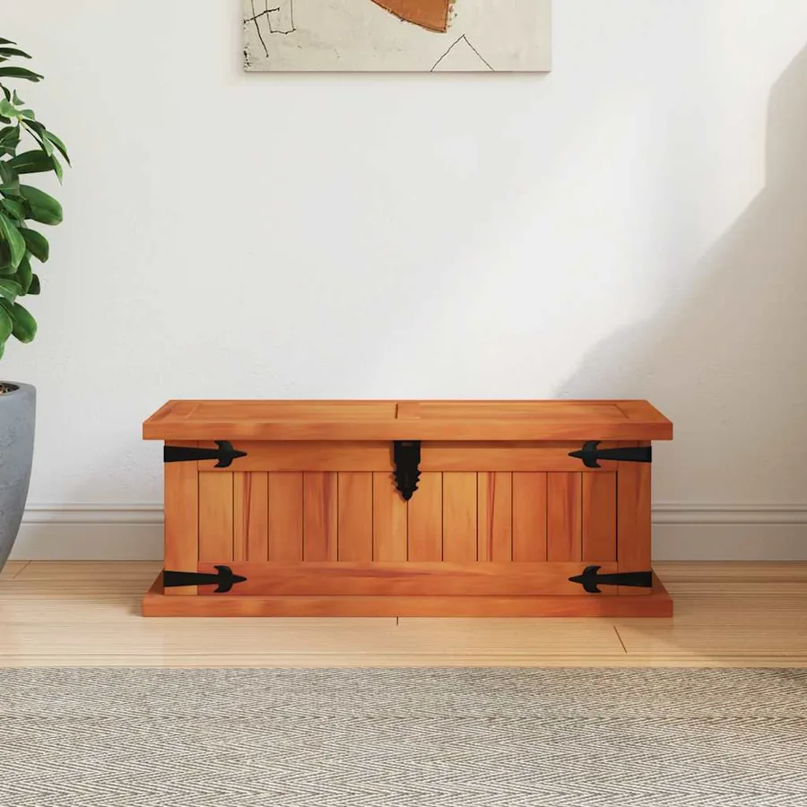 Coffre de rangement 60x25x22 cm Bois d'acacia solide - 3