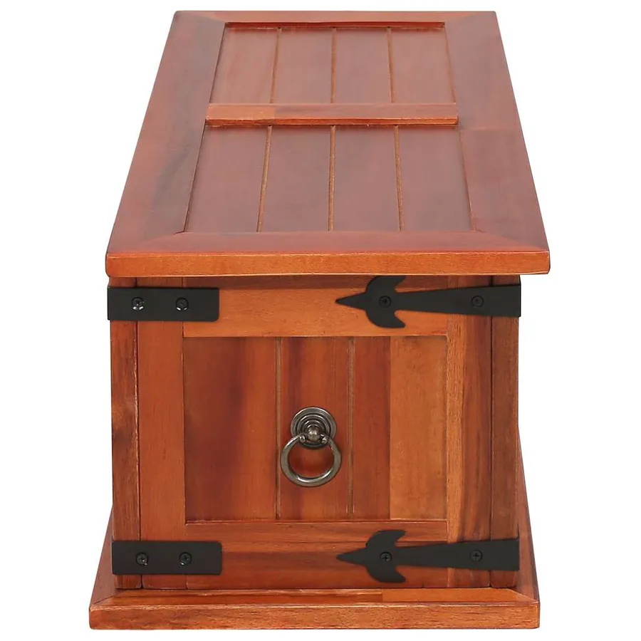 Coffre de rangement 60x25x22 cm Bois d'acacia solide - 6