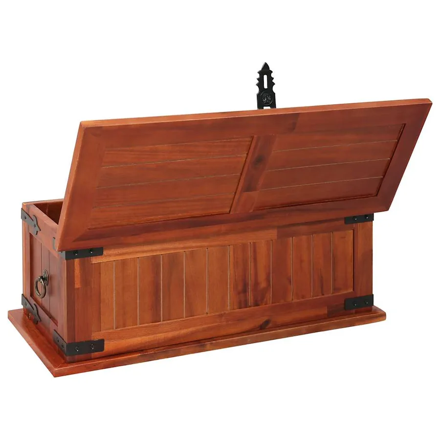 Coffre de rangement 60x25x22 cm Bois d'acacia solide - 7